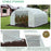 3.5 x 3 x 2m Walk-In Greenhouse Polytunnel Greenhouse Garden Hot House with Steel Frame, Roll Up Door and Windows, White