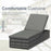 Adjustable Rattan Sun Lounger Garden Furniture Recliner Bed Chair Reclining Patio Wicker Grey