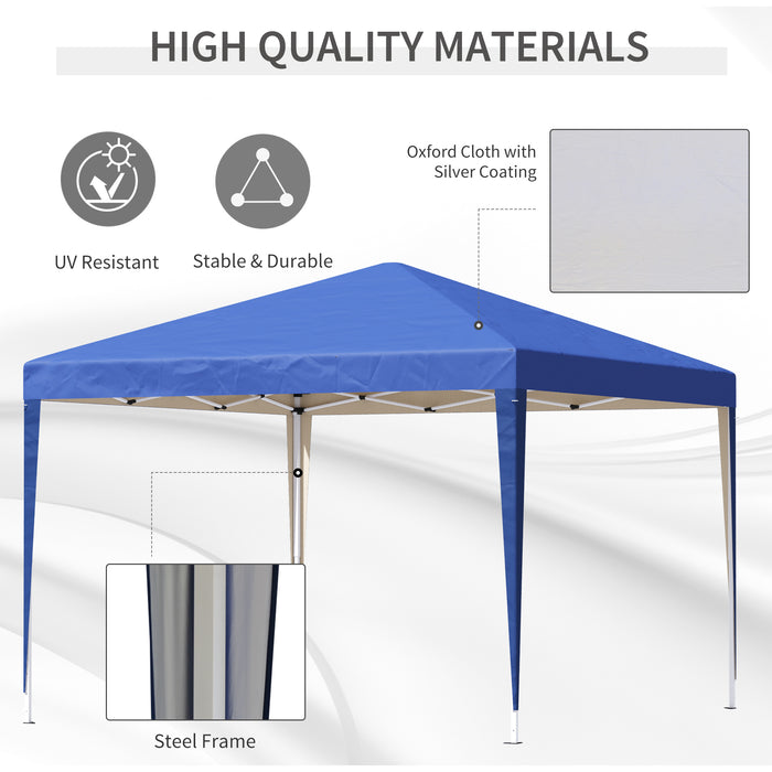 3 x 3M Garden Pop Up Gazebo Marquee Party Tent Wedding Canopy (Blue) + Carrying Bag