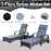 3 Piece Rattan Sun Loungers with Cushions & Coffee Table - Grey