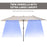 4.6m Garden Parasol Double-Sided Sun Umbrella Patio Market Shelter Canopy Shade Outdoor Beige - NO BASE