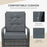 Rattan Garden Furniture 2-Seater Sofa Chair Table Bistro Set Wicker Weave Outdoor Patio Conservatory Set w/ Cover Steel Frame, Grey