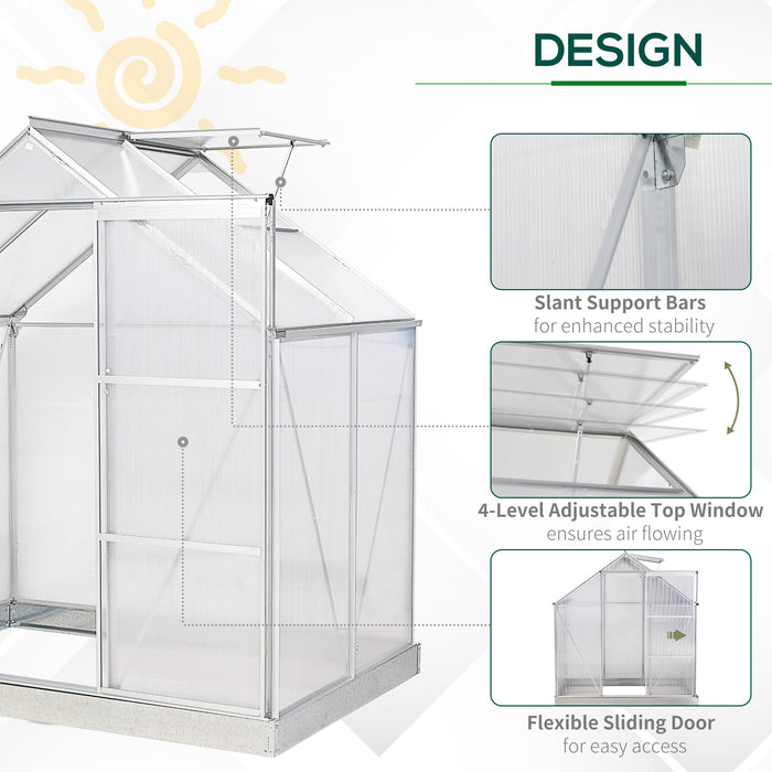 6 x 6FT Clear Greenhouse