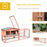 2 Tier Wooden Rabbit Hutch with Run Guinea Pig hutch House for Outdoor Garden Backyard