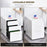 Fully Assembled 3-Drawer Mobile File Cabinet Lockable All-Metal Rolling Vertical File Cabinet White