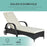 Garden Rattan Furniture Single Sun Lounger Recliner Bed Reclining Chair Patio Outdoor Wicker Weave Adjustable Headrest - Black