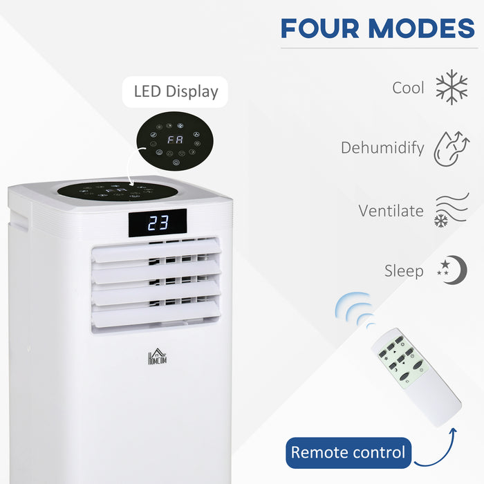 10000 BTU Air Conditioner Portable AC Unit for Cooling Dehumidifying Ventilating with Remote Controller, LED Display, Timer, for Bedroom, White