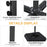 4PCs Fillable Parasol Base w/ Steel Cross Base Garden Umbrella Stand Weight Umbrella Sand Water Plastic Black