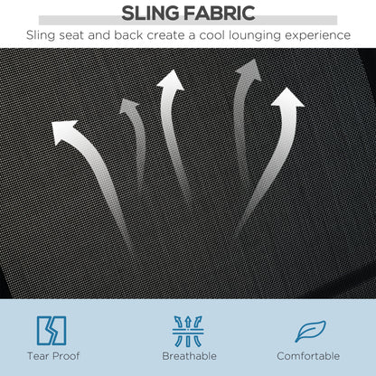 3 Seater Patio Swing Chair Garden Hammock Bench Rock Shelter Shade Metal Black