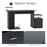 Computer Desk PC Workstation with Drawer Shelves CPU Storage Rack Home Office Furniture (BLACK)