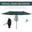 4.6m Garden Parasol Double-Sided Sun Umbrella Patio Market Shelter Canopy Shade Outdoor Green