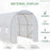 Polytunnel Steel Frame Greenhouse Walk-in Greenhouse 3.5 L x 2 W x 2H m-White