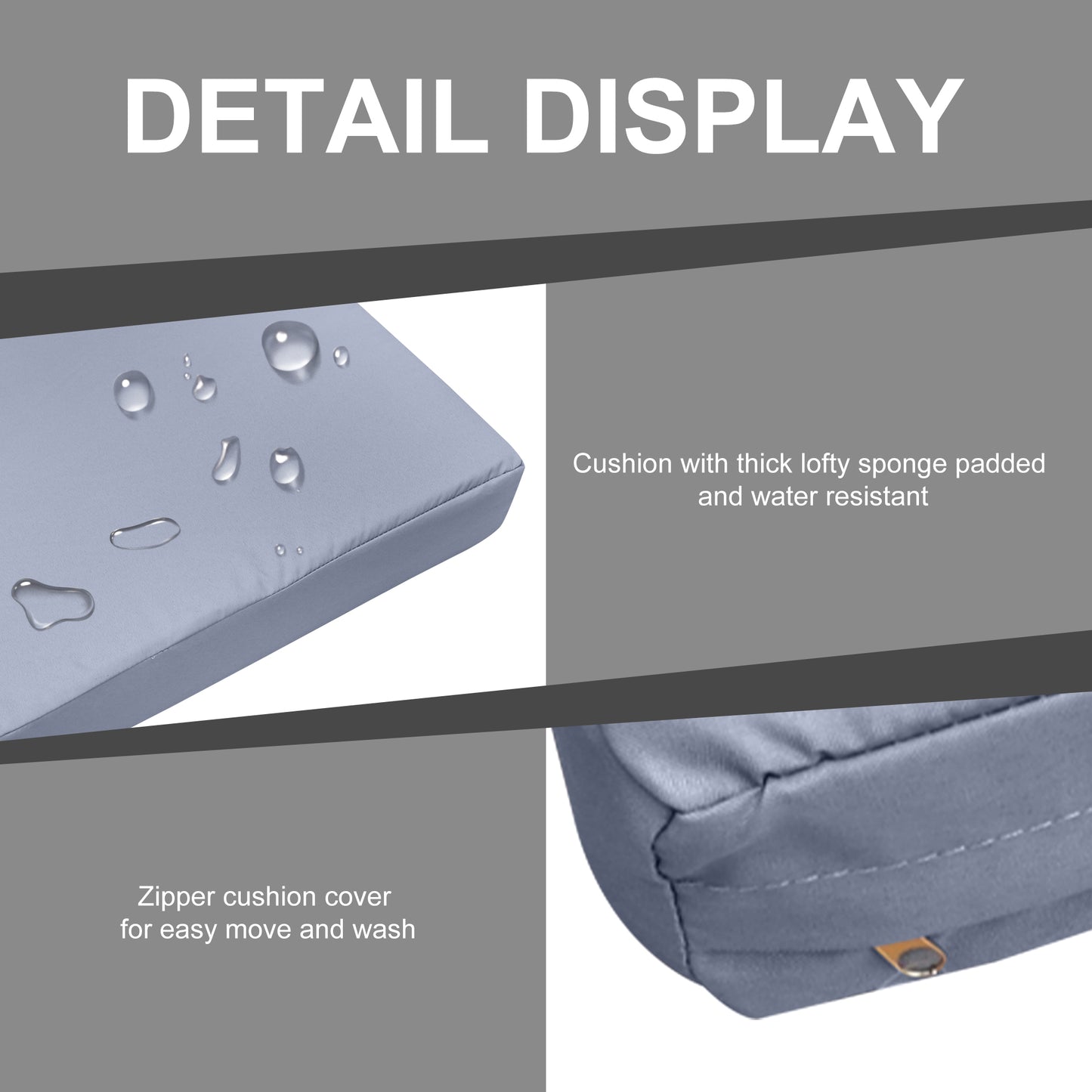 Warehouse Clearance: 3-Seater Weather Resistant Outdoor Garden Rattan Sofa - Mixed Grey (Jersey Only))