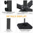 4PCs Fillable Parasol Base w/ Steel Cross Base Garden Umbrella Stand Weight Umbrella Sand Water Plastic Black