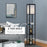 Shelf Floor Lamp Modern Standing Lamp for Living Room Light with 4-tier Open Shelves Large Storage Display