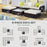 6 PC Rattan Sofa Coffee Table Set