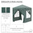 Pop Up Gazebo Canopy, size (2 x 2m)-Green