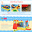 Kids Bounce Castle House Inflatable Trampoline Slide Water Pool 3 in 1 with Blower for Kids Age 3-10 Rocket Design 3.3 x 2.65 x 1.85m