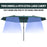 4.6m Garden Parasol Double-Sided Sun Umbrella Patio Market Shelter Canopy Shade Outdoor Green