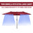 4.6m Double-Sided Patio Parasol Sun Umbrella-Wine Red