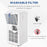 Mobile Air Conditioner White W/ Remote Control Cooling Dehumidifying Ventilating - 780W