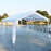 4m x 4 m Party Tents Portable Carport Shelter with Removable Sidewalls & Double Doors, Heavy Duty Party Tent Car Canopy