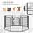 Heavy Duty Puppy Play Pen, 8 Panels Pet Exercise Pen for Indoors, Outdoors, Pet Playpen for Large, Medium Dogs, 100Hcm