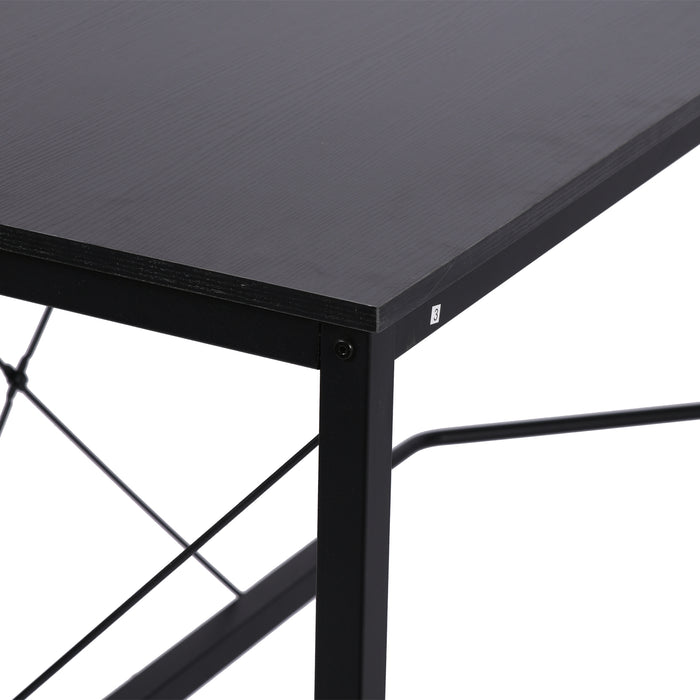 Corner Gaming Desk L-Shape Computer PC Workstation Home Office Three Worktop Writing Table 76x150cm Black