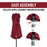 4.6m Double-Sided Patio Parasol Sun Umbrella-Wine Red