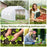 4.5 x 3 x 2m Walk-In Greenhouse Polytunnel Greenhouse Garden Hot House with Steel Frame, Roll Up Door and Windows, White