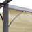 3 x 3(m) Metal Pergola with Retractable Roof, Garden Gazebo Metal Pergola Canopy. Outdoor Sun Shade Shelter for Party BBQ, Beige