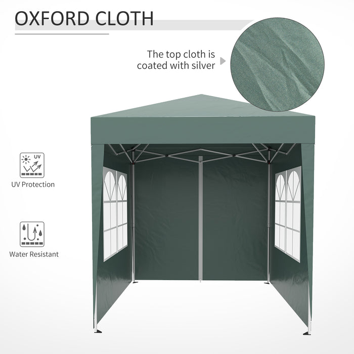 Pop Up Gazebo Canopy, size (2 x 2m)-Green