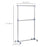 Heavy Duty Clothes Hanger Garment Rail Hanging Display Stand Rack w/ Wheels Adjustable