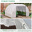 3 x 3 x 2 m Polytunnel Greenhouse, Walk in Pollytunnel Tent with Steel Frame, Reinforced Cover Zippered Door 6 Windows for Garden White