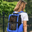 Pet Carrier Travel Backpack Bag Cat Carrier Puppy Dog Bag w/ Trolley, Telescopic Handle Portable Stroller Wheel, 42 x 25 x 55 cm, Blue