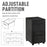 2-Drawer Mobile File Cabinet for A4 File, Mobile File Cabinet Vertical Organizer Filing Furniture with Adjustable Partition, Black