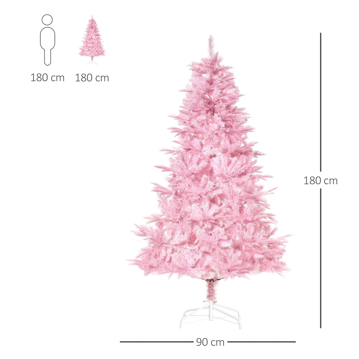 6ft Pink Artificial Christmas Tree with 892 Tips