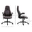 PU Leather Office Chair, Swivel Computer Desk Chair with Adjustable Height, Flip Up Armrests and Tilt Function, Dark Brown