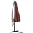 3 m Hanging Umbrella Parasol-Coffee