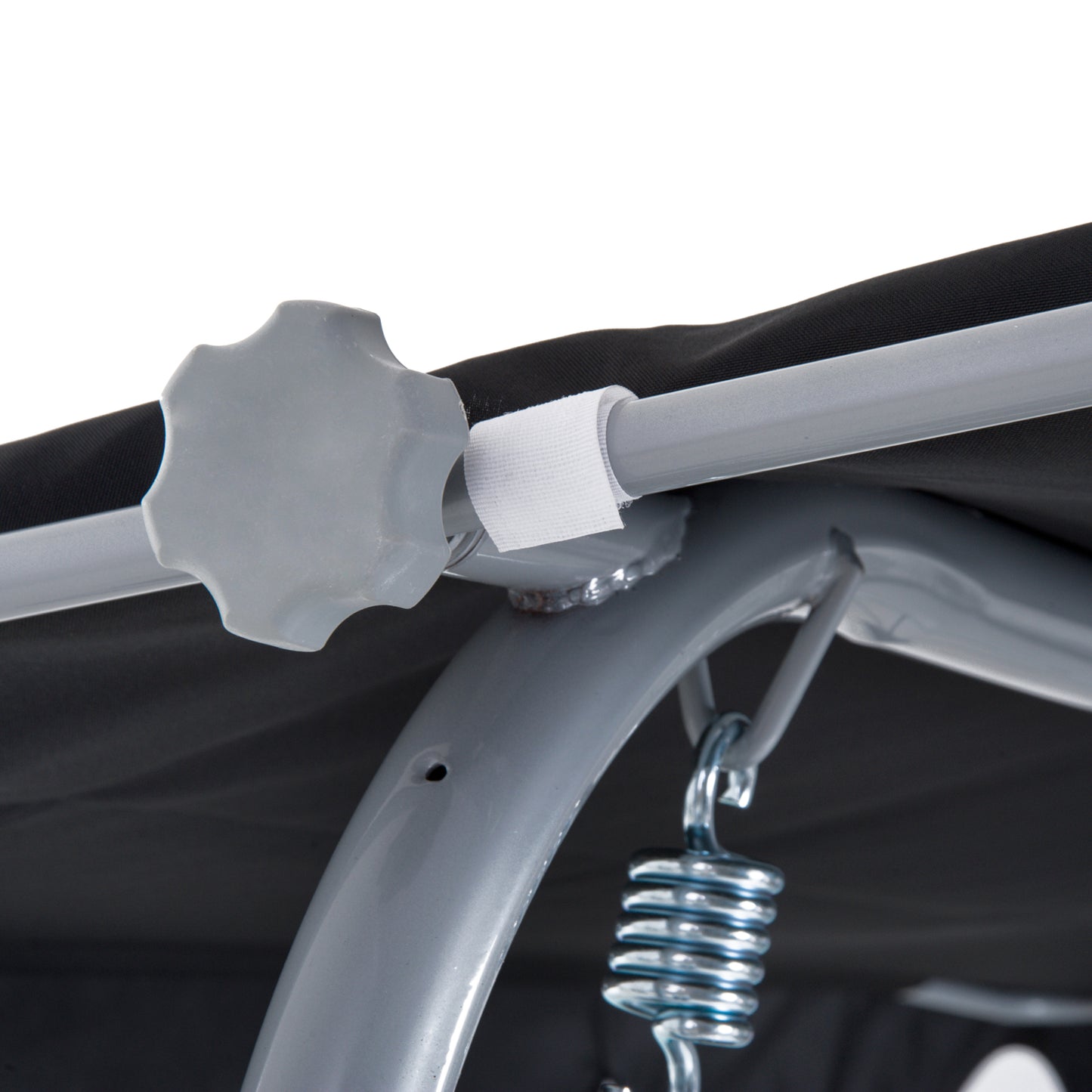 3 Seater Patio Swing Chair Garden Hammock Bench Rock Shelter Shade Metal Black