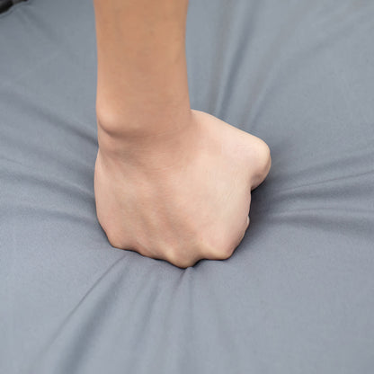 6-Seater Rattan Dining Set Garden Furniture Patio Rectangular Table Cube Chairs Outdoor Fire Retardant Sponge Grey