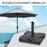 Outsunny Patio Outdoor Garden 20kg Square Cement Parasol Base Umbrella Weight Stand Holder Fits √¢¬â¬à√É¬≠√Ç¬¨√¢¬à¬Ç35mm,√¢¬â¬à√É¬≠√Ç¬¨√¢¬à¬Ç38mm,√¢¬â¬à√É¬≠√Ç¬¨√¢¬à¬Ç48mm Pole - Black