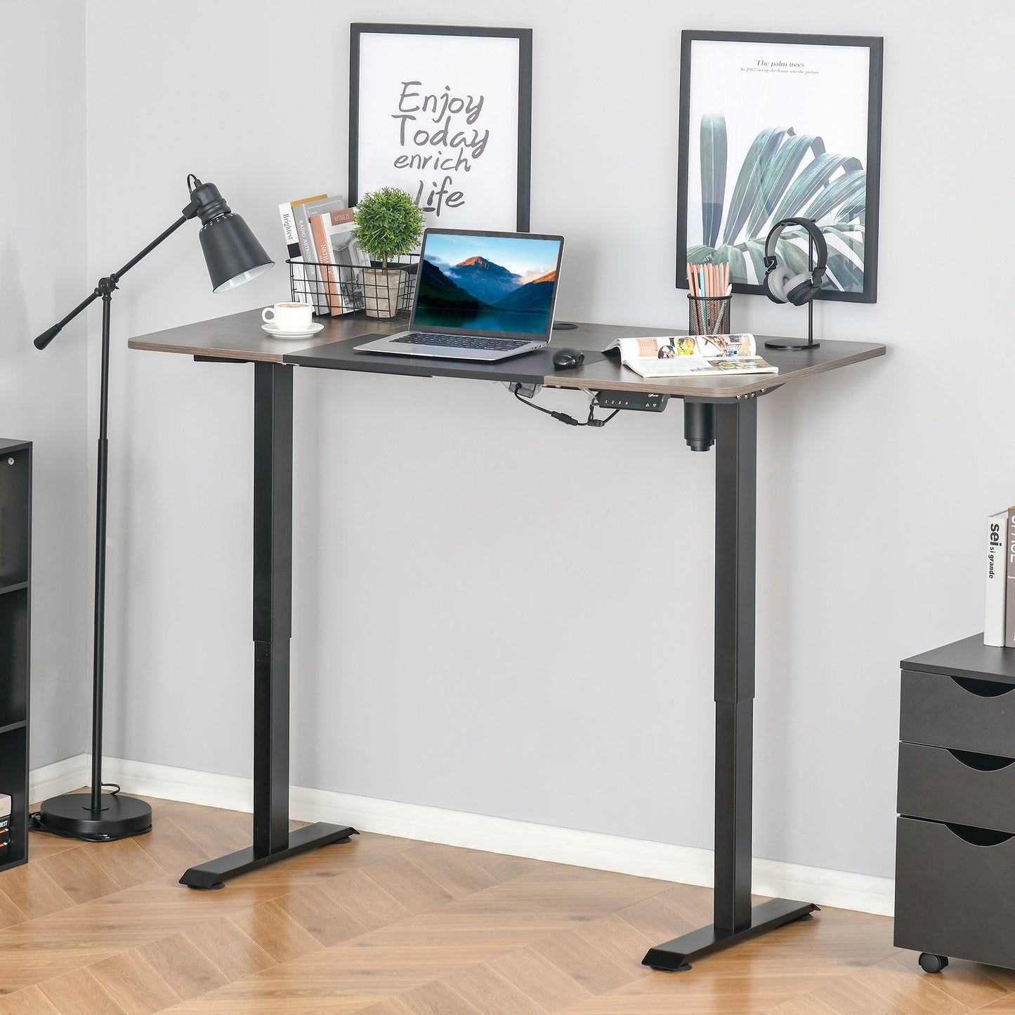 Height Adjustable Electric Standing Desk with 4 Automatic Memory Preset - 140cm x 70cm