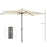 3 x 2M Sun Parasols Umbrellas Garden Patio Tilt Sun Shade Outdoor Canopy Crank Aluminium, Beige