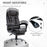 PU Leather Executive Office Chair, High Back Swivel Chair with Retractable Footrest, Adjustable Height, Reclining Function, Brown