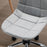 Ergonomic Office Chair with Adjustable  Height and Wheels Velvet Executive Chair Armless for Home Study Bedroom Grey