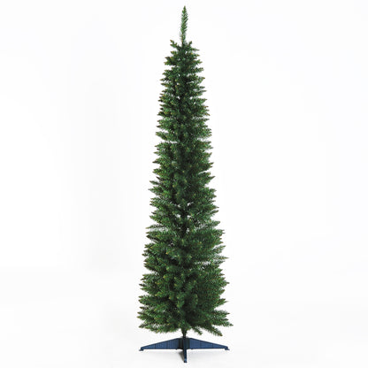 6ft Green Slim Artificial Christmas Tree with 390 Tips & Stand