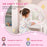 Kids Vanity Table & Stool Girls Dressing Set Make Up Desk Chair Dresser Play Set with Rotatable Mirrors Drawer Star & Heart Pattern White