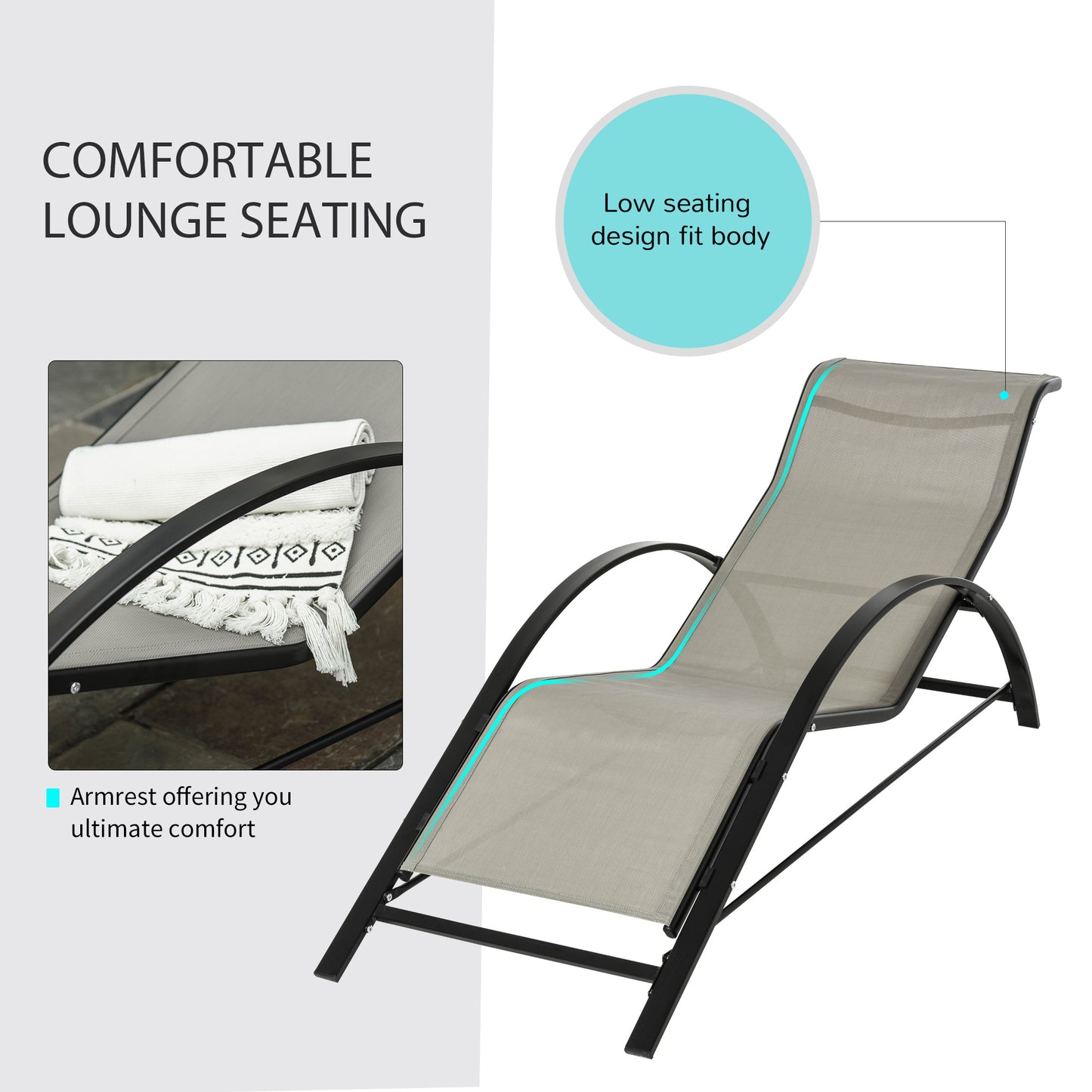 Outdoor Lounge Chair Set