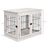 Dog Crate, Furniture Style Puppy Cage End Table, Pet Kennel House with 3 Doors for Small Dog, White 81 x 58.5 x 66 cm